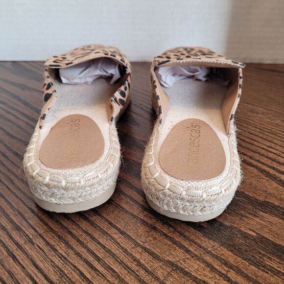 Francescas Espadrille shoe slip On Slide 8 Leopard - Picture 10 of 13